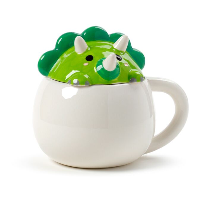 Mug avec Couvercle - Dinosaure vert