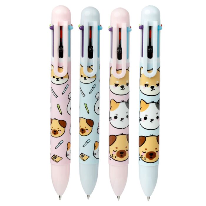 Stylo Multi-couleur Adoramals - Animaux de Compagnie (6 Colours)