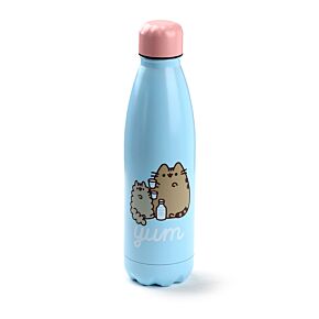 Gourde Isolée 500ml en Acier Inoxydable pour Boissons Chaudes ou Froides Pusheen Foodie - Chat Gourmand