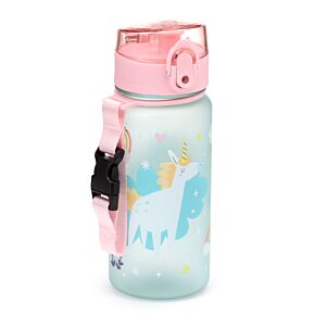 Gourde Enfant 350ml en Plastique Renforcé avec Couvercle à Bouton-poussoir - Unicorn Magic - Licorne