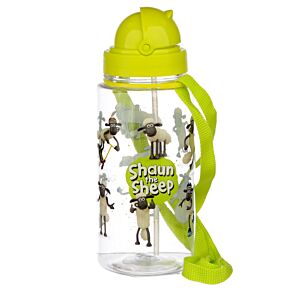 Gourde Enfant 450ml avec Paille & Cordon Shaun Le Mouton