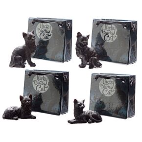 Mini Sac Cadeau - Figurine Chat Noir Porte Bonheur