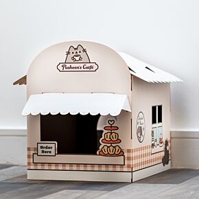 Maison pour Chat 100% Carton à Monter Soi-même Pusheen Catfé - Café Bistrot Chat