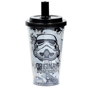 Gobelet PVC Double Paroi Renforcé 500ml avec Paille & Couvercle The Original Stormtrooper