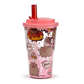 Verre Double-Paroi incassable avec paille Pusheen gourmet