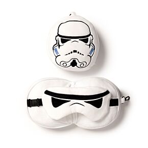 Coussin de Voyage Relaxeazzz Peluché 2-en-1 avec Masque Yeux The Original Stormtrooper