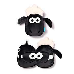 Coussin de Voyage Relaxeazzz Peluché 2-en-1 avec Masque Yeux Shaun, le Mouton