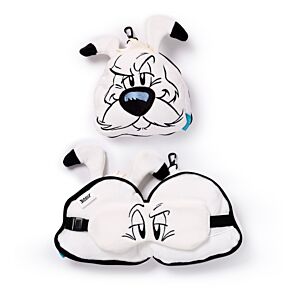 Coussin de Voyage Relaxeazzz Peluché 2-en-1 avec Masque Yeux Astérix - Idéfix