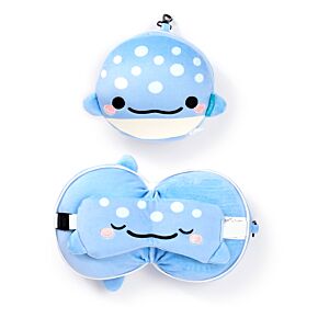 Relaxeazzz Adoramals Aoi la Baleine Coussin de voyage 2 en 1