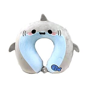 Coussin de Voyage Relaxeazzz Peluché Mémoire de Forme - Archie le Requin Adoramals 