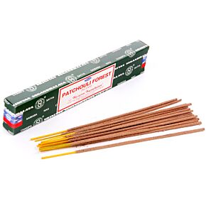 12 Bâtons encens Satya Nag Champa Patchouli Forest, noir