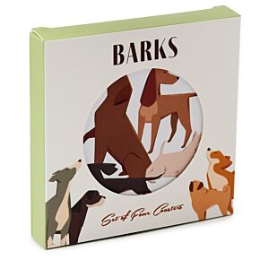 Lot de 4 Dessous de Verre en liège Barks - Chiens