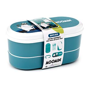 Boite Repas Bento Compartimentée avec Fourchette & Cuillère Moomin - Moumines