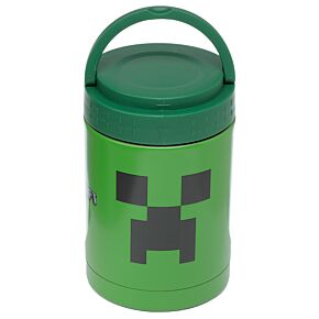 Pot à Collation Isolé ou Boîte Repas en Acier Inoxydable 500ml Minecraft - Creeper