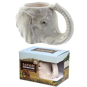 Mug Safari en Céramique - Tête Eléphant