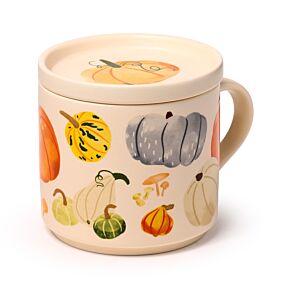 Ensemble Mug Porcelaine & Dessous de Tasse - Autumn Harvest 