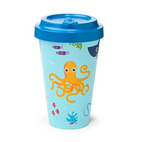 Mug de Voyage 400ml en Plastique Recyclé Rpet Splosh - Vie Marine