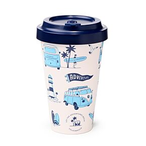 Mug de Voyage 400ml en Plastique Recyclé Rpet Volkswagen - Van Bus Combi VW T1 Explore More