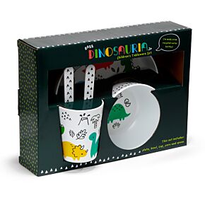 Ensemble Repas 5 pièce pour Enfant en Plastique Recyclé rPET Dinosauria - Dinosaure