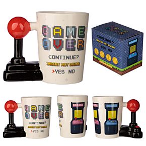 Mug à Anse Décorée Game Over - Jeu Vidéo Joystick & Arcade