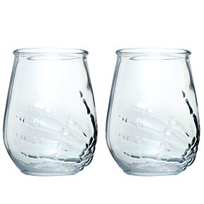 Lot de 2 Verres - Main de Squelette