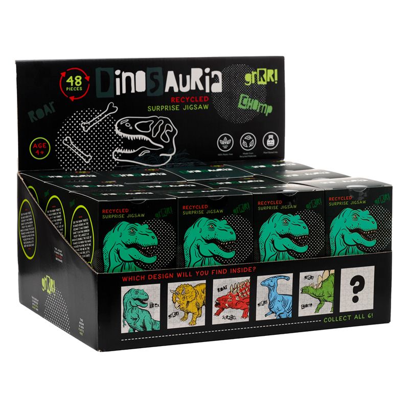 Jouet Puzzle Surprise Recyclé 48 Pièces Dinosauria Jr - Dinosaure