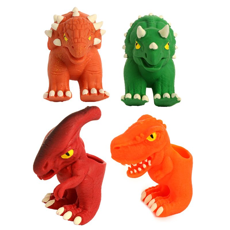 Chaude 20 pièces doigt fronde dinosaures turquie Animal jouet extensible  drôle doigt Animal fronde jouets dinosaure catapulte doigt 